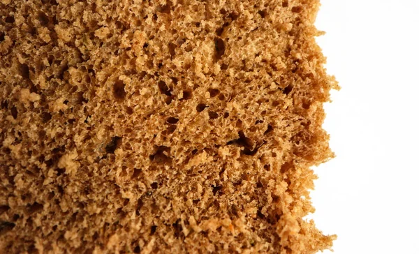 Piece Handmade Freshly Baked Rye Bread Texture Background Closeup Stock Image