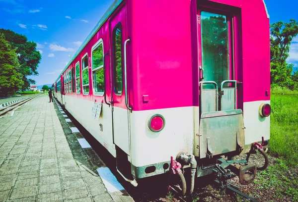 Bulgaria Bansko Ferrovia Ferroviaria Montagna Funzionante Epoca Ferrovia Scartamento Ridotto — Foto Stock