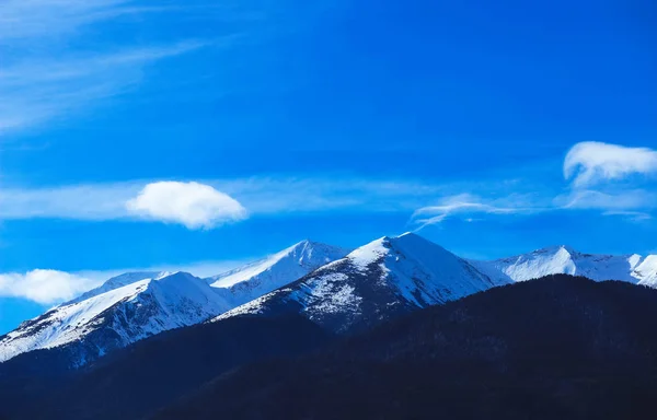 Pic Neige Montagne Belle Toile Fond Naturelle Hiver Glace Sommet — Photo