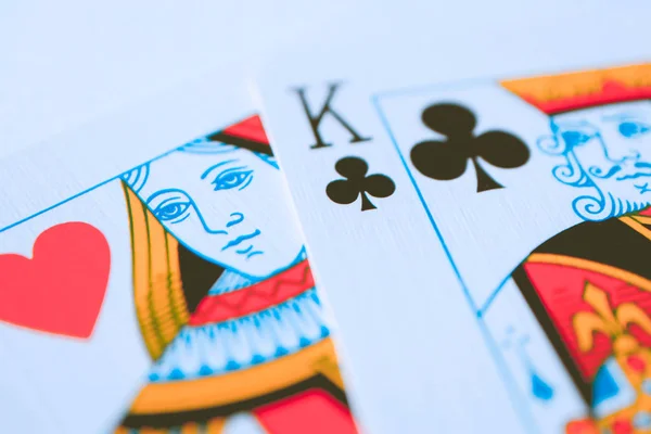 Jeu Cartes Macro Jeu Poker Concept Gagnant Casino Cartes Fortune — Photo