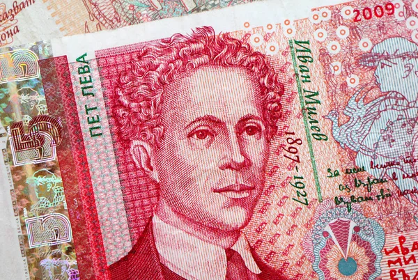 Foto Zachycuje Bankovky Bulharské Měny Leva Bgn Zblízka Znázorňuje Portrétování — Stock fotografie
