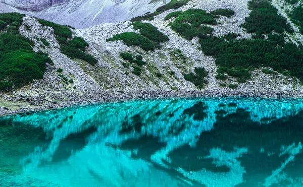 Incrível Lago Alpino Nas Altas Montanhas Bela Montanha Fiorde Rio — Fotografia de Stock