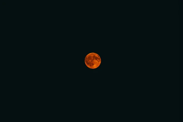Félelmetes Sárga Bolond Hold Sötét Égen Misztikus Éjszaka Háttér — Stock Fotó