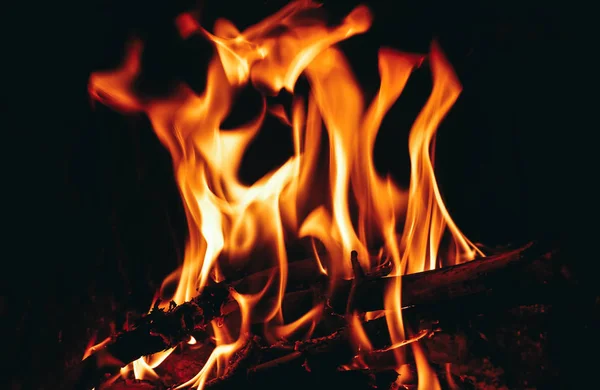 Πολύχρωμο Φλόγα Καύση Φωτιά Καταγραφής Σκηνικό Φωτιά Στο Τζάκι Κοντινό — Φωτογραφία Αρχείου