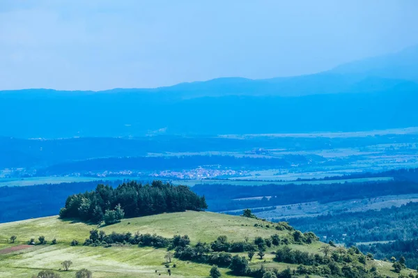 Landelijke Zomer Landschap Frankrijk Provence Zicht Een Groene Vallei — Stockfoto