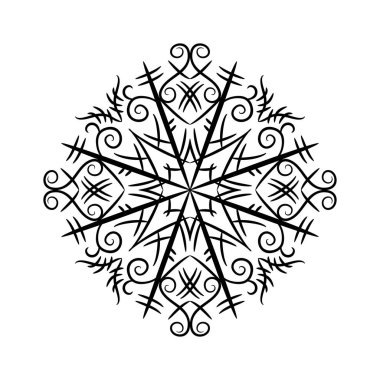 Vektör siyah kar taneleri