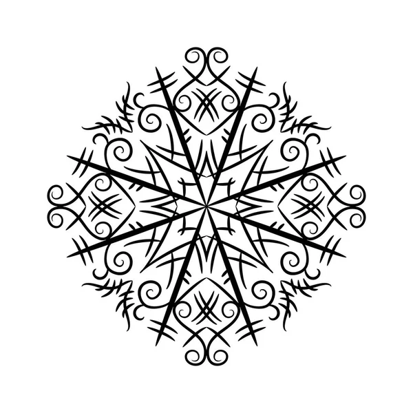 Flocons de neige noirs vectoriels — Image vectorielle