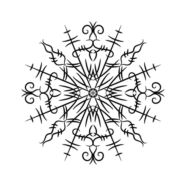 Vector Black Snowflakes — Stock Vector