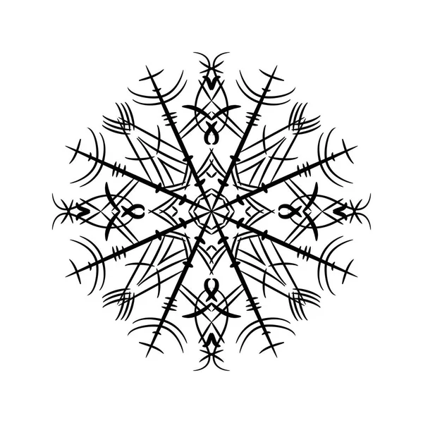 Flocons de neige noirs vectoriels — Image vectorielle