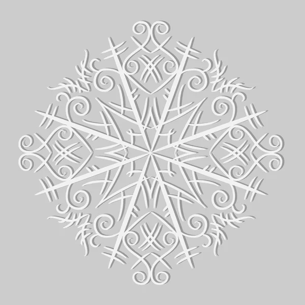 Vector gris Copos de nieve — Vector de stock