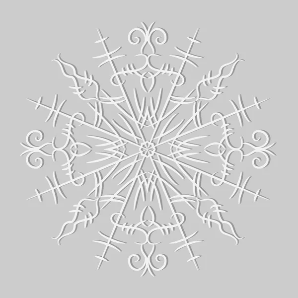 Vector gris Copos de nieve — Vector de stock