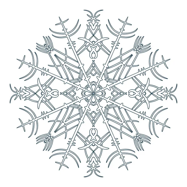 Vector azul Copos de nieve — Vector de stock