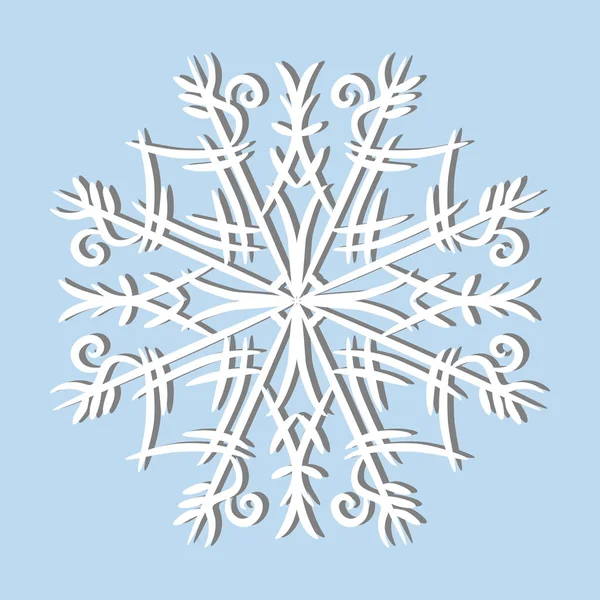Vector azul Copos de nieve — Vector de stock