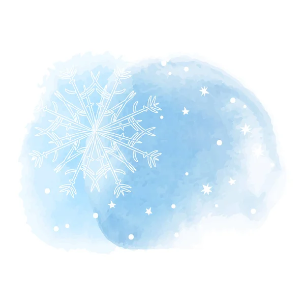 美丽的抽象模板与蓝色设置温和的冬季背景 — 图库矢量图片