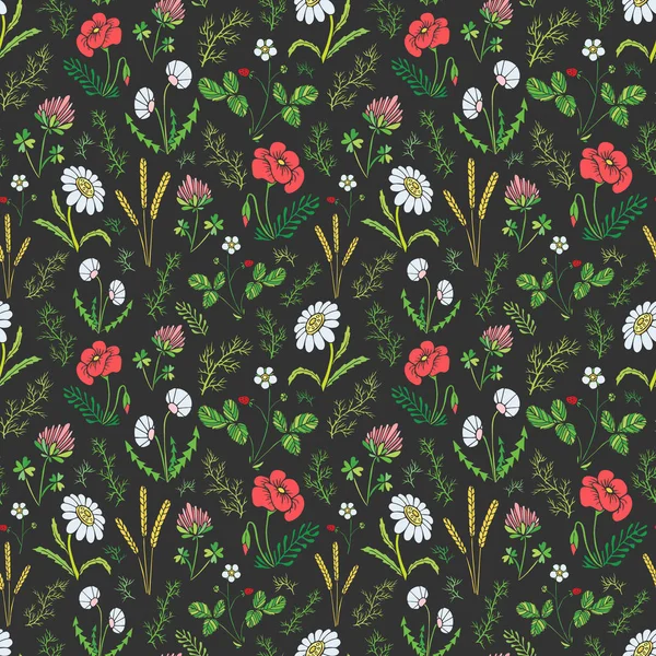 Vektor nahtlose Muster. Künstlerischer Hintergrund mit einem floralen Muster. — Stockvektor