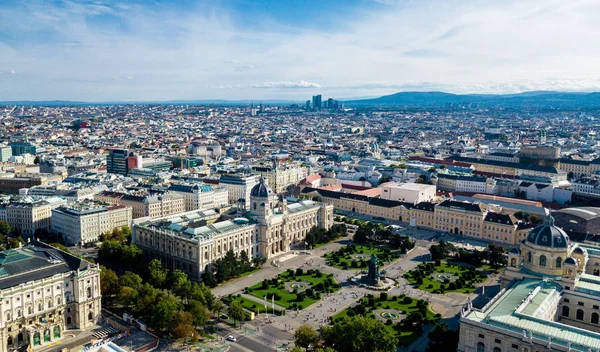 Utsikt över Wien i Österrike från luften — Stockfoto