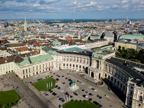 Utsikt över Wien i Österrike från luften — Stockfoto