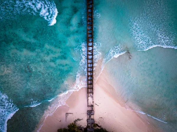 Aerial view of the coastline in Barbados in Caribbeans — Stock Photo, Image