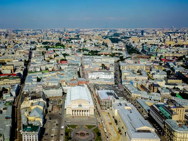 Widok z lotu ptaka z miasta centrum Moskwy, Rosja — Zdjęcie stockowe