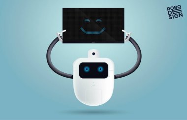Farklı Poses Robot yenilik teknolojisi bilim kurgu gelecek sevimli küçük 3d Simgeler tasarım vektör illüstrasyon ayarlamak