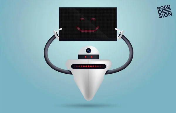 Farklı Poses Robot yenilik teknolojisi bilim kurgu gelecek sevimli küçük 3d Simgeler tasarım vektör illüstrasyon ayarlamak