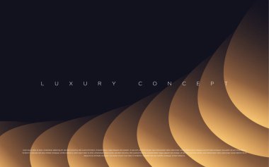 Lüks koyu altın külçe desen, altın çizgiler ve daireler ile siyah prim arka plan. Kurumsal kimlik, afiş, afiş, davet kartı, broşür, el ilanı vb için zengin arka plan...