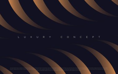 Lüks koyu altın külçe desen, altın çizgiler ve daireler ile siyah prim arka plan. Kurumsal kimlik, afiş, afiş, davet kartı, broşür, el ilanı vb için zengin arka plan...