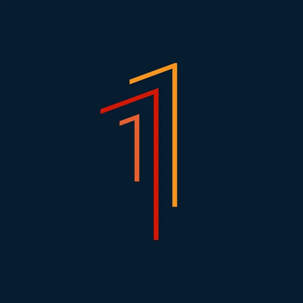 Number one / ilk vektör yazı tipi alfabesi, benzersiz elemanları tasarımı için parlak renkli modern dinamik düz tasarım; logo, kurumsal kimlik, uygulama, yaratıcı poster ve daha fazlası 