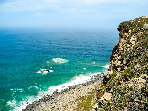 Cabo Roca Cape Roca Panoramic View Atlantic Ocean Portugal Beautiful — Stock Photo, Image