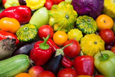 Sebze çeşitleri, üst manzara.. 