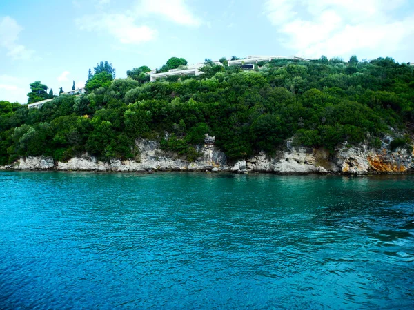Ośrodek Wypoczynkowy Korfu Morze Śródziemne Grecja — Zdjęcie stockowe