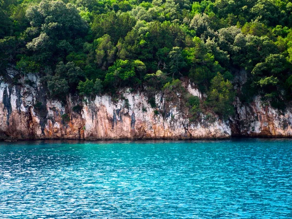 Lagoa Azul Praia Selvagem Grécia — Fotografia de Stock