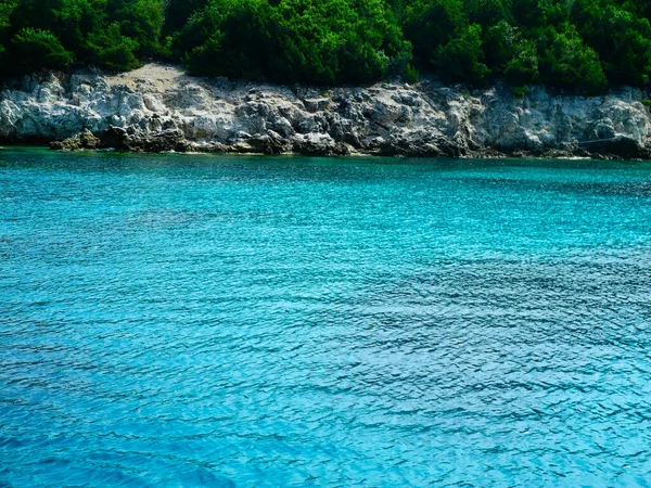 Lagoa Azul Praia Selvagem Grécia — Fotografia de Stock