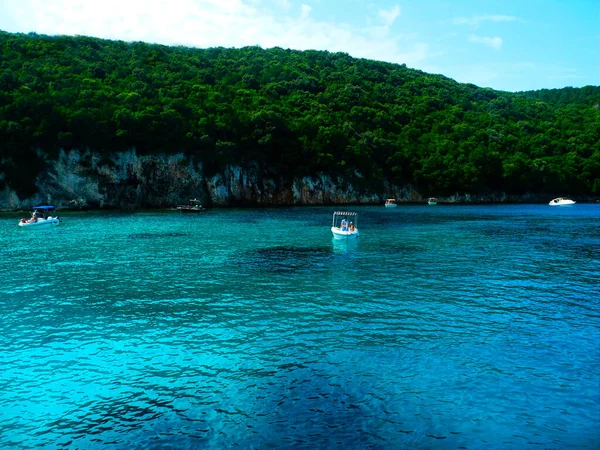 Lagoa Azul Praia Selvagem Grécia — Fotografia de Stock