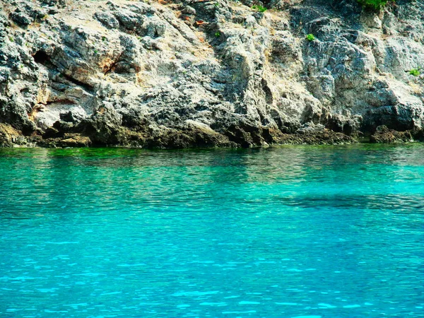 Lagoa Azul Praia Selvagem Grécia — Fotografia de Stock