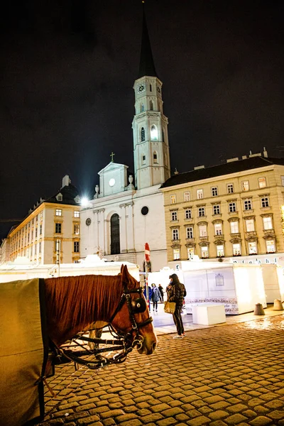 December 2019 Wenen Oostenrijk Vervoers Kerstmarkt Wenen — Stockfoto