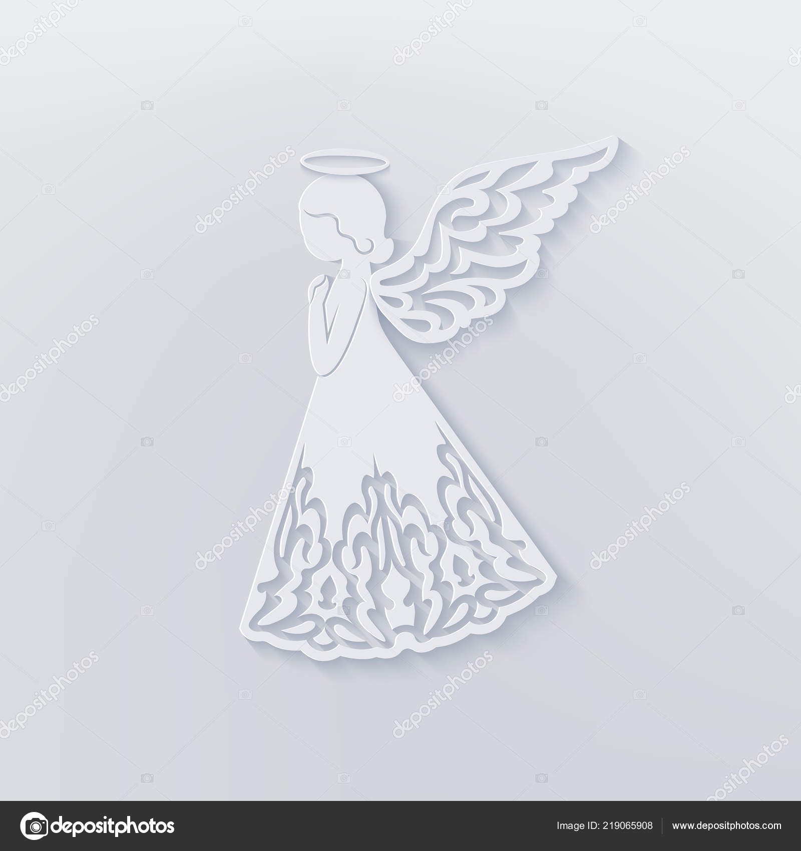 Merry Christmas card with angel, ornamental wings Stock Vector by ©mirrima  219065908, image size:1600x1700