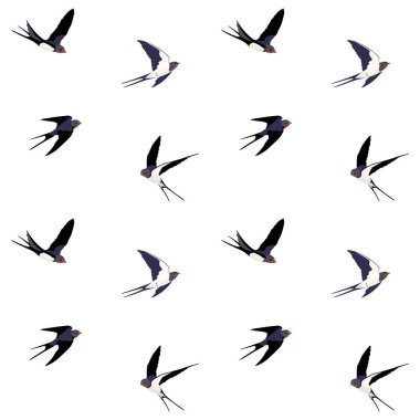 Dikişsiz kuşlar desen