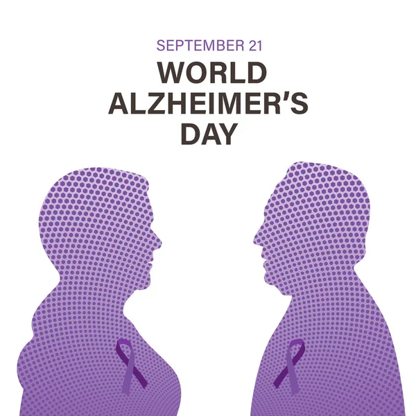 Banner del día mundial del Alzheimer — Vector de stock