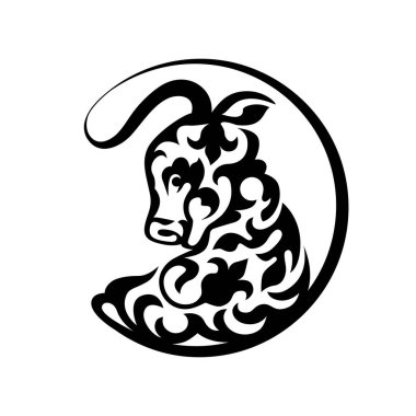 Boğa 2021 'de Çin burcunun siluetini izole etti..