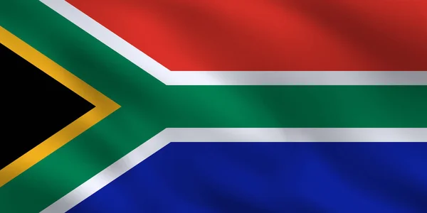 Zuid-Afrika horizontale banner met nationale vlag. — Stockvector