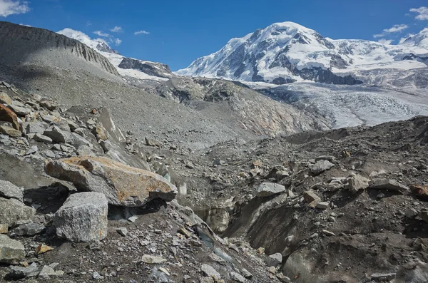 Vista Glaciar Monte Rose Alpes Suíços Suíça Verão — Fotografia de Stock
