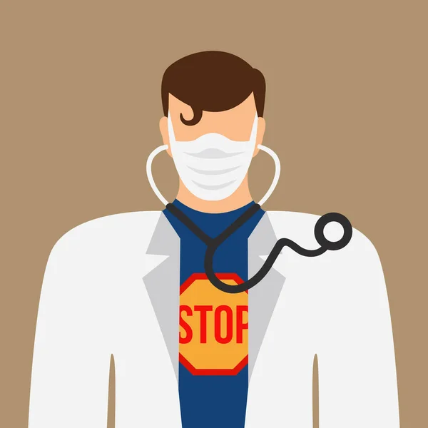 Uniforme Super Héroe Hombre Super Médicos Enfermeras Brote Coronavirus Gracias — Vector de stock
