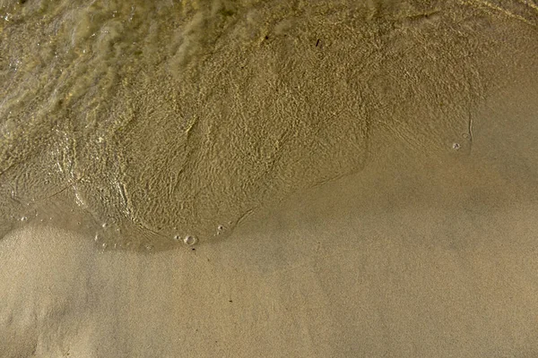 Meereswelle Und Sand Des Küstenstrandes Ein Guter Hintergrund Für Die — Stockfoto