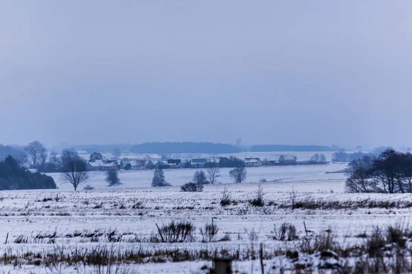 Kar kaplı alanlar ve çayırlar. Köy ve süt çiftlikleri içinde belgili tanımlık geçmiş. Kış başında Avrupa'da.