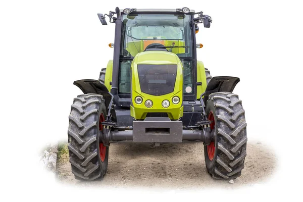 Potente Tractor Para Diversos Trabajos Agrícolas Vista Frontal Una Máquina — Foto de Stock