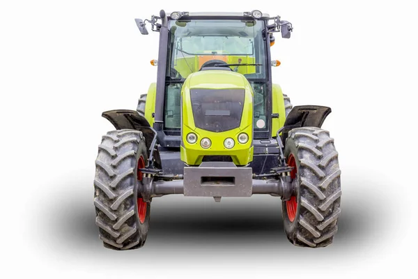 Potente Tractor Para Diversos Trabajos Agrícolas Vista Frontal Una Máquina — Foto de Stock