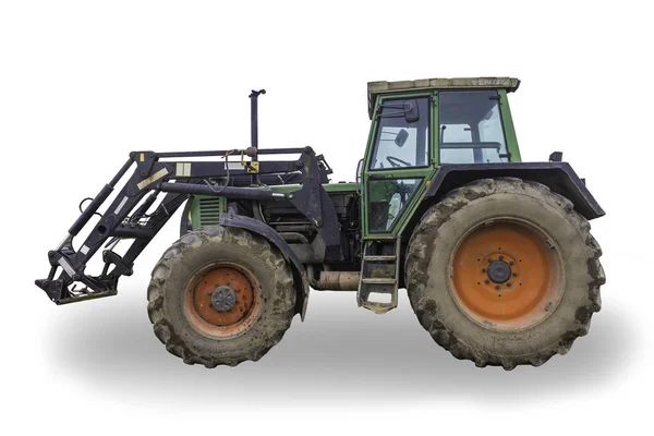 Boční Pohled Silný Traktor Určený Pro Různé Práce Venkovské Farmě — Stock fotografie