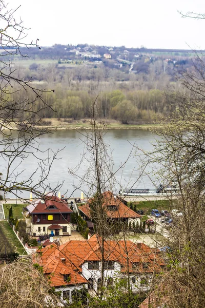 Vista Panorâmica Partir Topo Casas Colinas Vale Kazimierz Dolny Uma — Fotografia de Stock