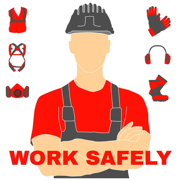 Occupational Safety and Health icons and signs set — Stock Vector